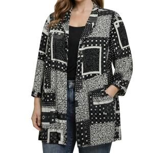 Vintage A Personal Touch Patchwork Blazer  Women's Plus Size 22W USA Maximalist